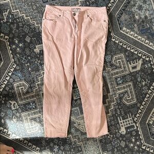 Ruff Hewn Blush Pink Cropped Skinny Jeans
